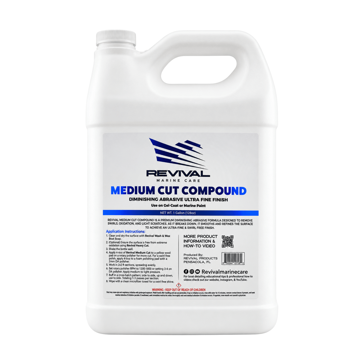 Medium Cut Compound | Removes Oxidation With A Swirl Free Shine. - Revival Marine Care